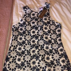 Blue floral Francesca’s dress